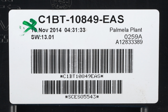 Instrumentpanel til Ford Fiesta 2013-2017 (Type VI, Fase 2)  (FORD|C1BT-10849-EAS|)