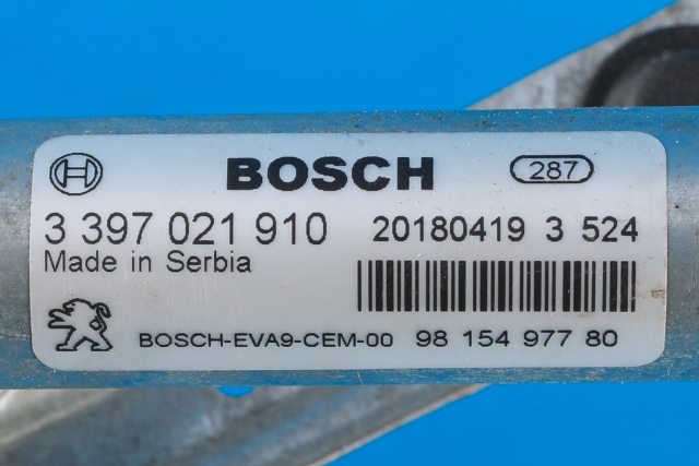 Viskermotor frontrute komplett m/overføring til Peugeot 2008 2013-2019 (Type I) (PEUGEOT|98 154977 80|)