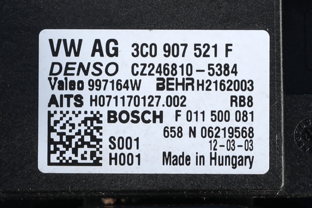 Varmeapparat motor til VW Golf VI 2008-2012