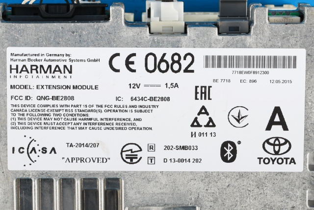 Bilstereo navigasjon til Toyota Yaris 2014-2020 (Type III, Fase 2) (TOYOTA|86140-0D230|)