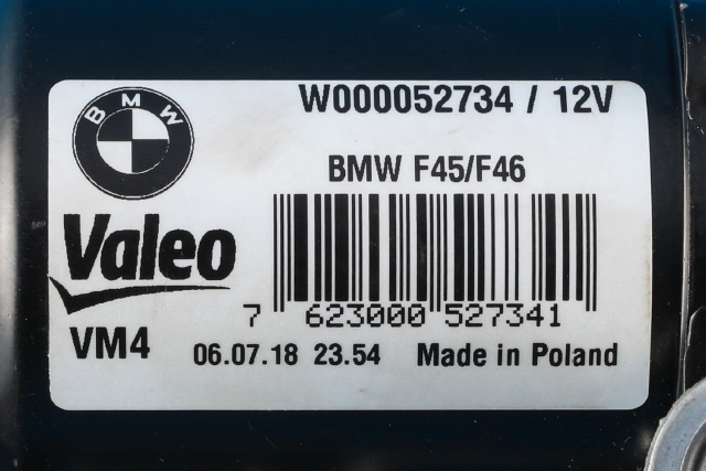 Viskermotor frontrute komplett m/overføring til BMW 2-Serie, Active/Gran Tourer 2014-->> (F45/F46) (F45/F46) (BMW|7 301 043|)