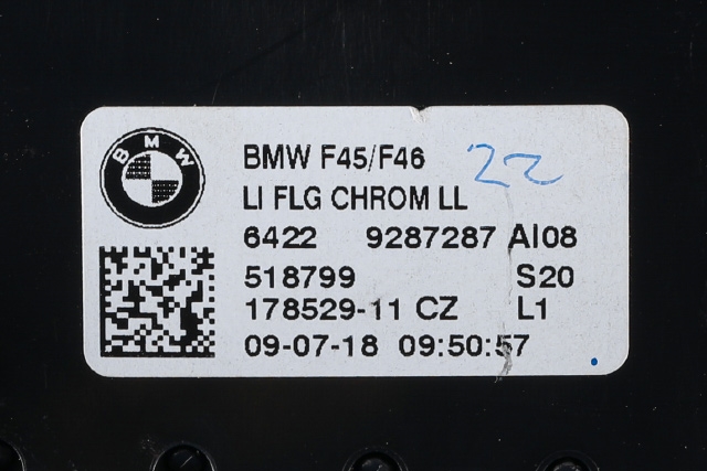 Dashbord friskluftdyse venstre til BMW 2-Serie, Active/Gran Tourer 2014-->> (F45/F46) (F45/F46) (BMW|9 287 287|)