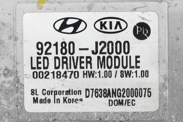 Styreenhet LED til Kia e-Soul 2019-->> (Type III)  (KIA|92180-J2000|)