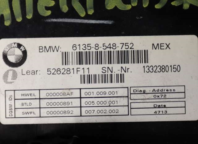 MC, Styreenhet til MC BMW R1200 GS 2013-2019 (Dual Sport) (Dual Sport) (BMW|61.35-8 548 752|)