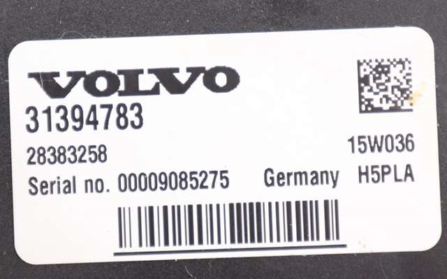 Styreenhet diverse til Volvo V60/V60 CC 2013-2018 (Type I, Fase 2)  (VOLVO|31394783|)