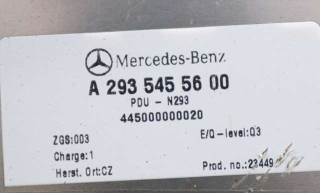 Koblingsboks elbil (HVJB) til Mercedes EQV 2020-->> (W447) (W447) (MERCEDES|A 293 545 56 00|)