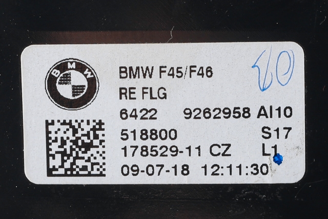 Dashbord friskluftdyse til BMW 2-Serie, Active/Gran Tourer 2014-->> (F45/F46) (F45/F46) (BMW|9 319 574|)