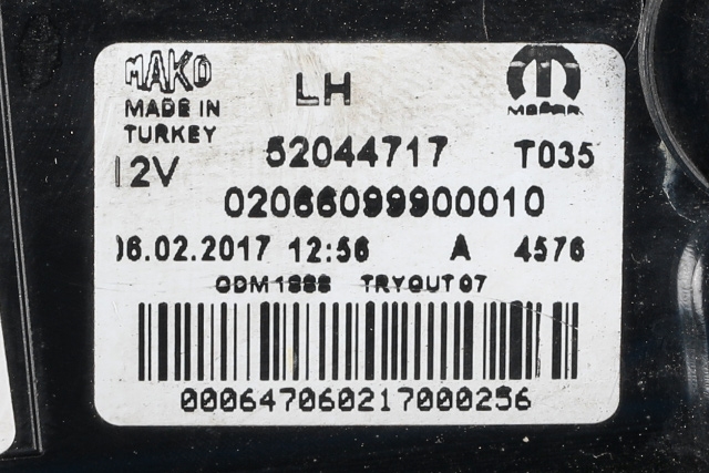 Baklykt venstre til Fiat Doblo 2010-->> (Type II)  (FIAT|52044717|)