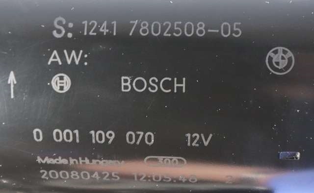 Starter diesel til BMW 5-Serie 2003-2010 (E60/E61) (E60/E61) (BOSCH|0 001 109 070|12.41-7 802 508|)