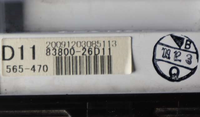 Instrumentpanel til Toyota Hiace 2007-2012 (Fase 3)  (TOYOTA|83800-26D11|)