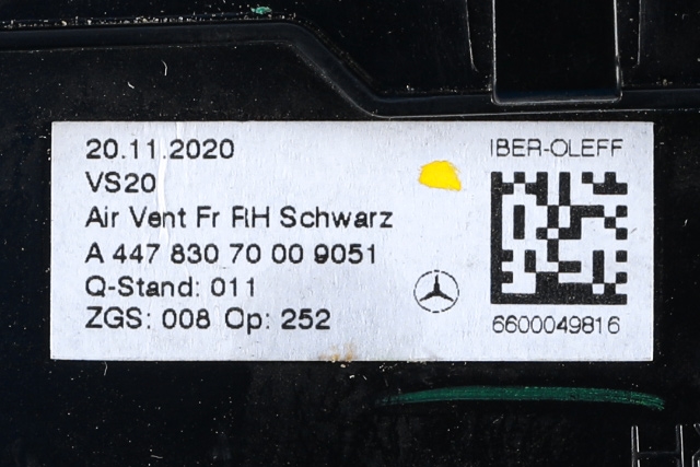 Tak diverse til Mercedes EQV 2020-->> (W447) (W447) (MERCEDES|A 447 830 70 00|)