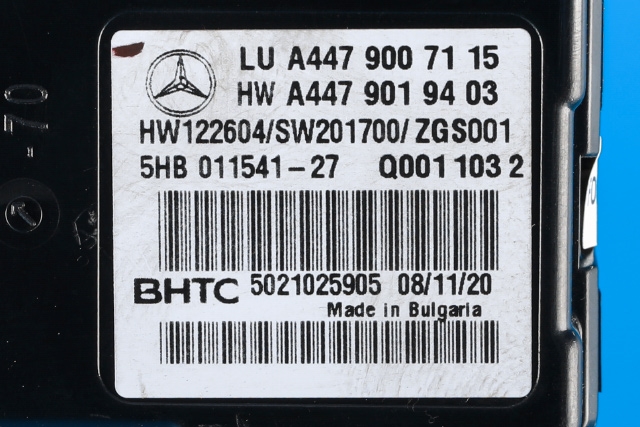 Styreenhet klima/aircondition til Mercedes EQV 2020-->> (W447) (W447) (MERCEDES|A 447 900 71 15|)
