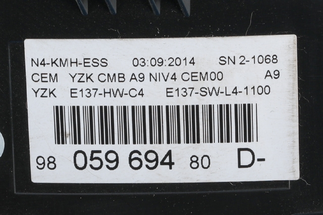 Instrumentpanel til Peugeot 2008 2013-2019 (Type I)  (PEUGEOT|98 059760 80|)
