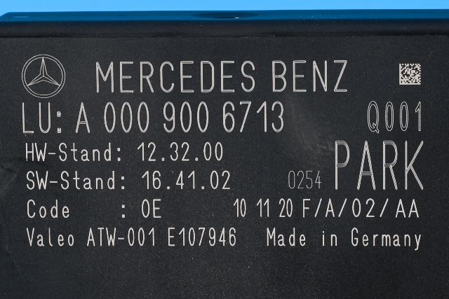 Styreenhet parkering til Mercedes EQV 2020-->> (W447) (W447) (MERCEDES|A 000 900 67 13|)