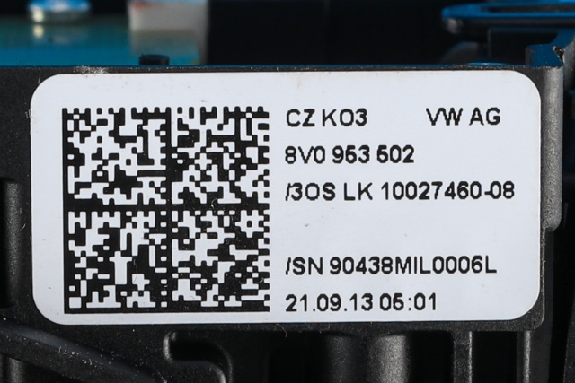 Bryter combi til Audi A3 2012-2016 (Type III, Fase 1)  (VAG|8V0 953 521|)