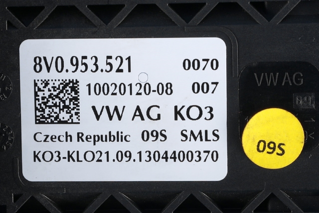 Bryter combi til Audi A3 2012-2016 (Type III, Fase 1)  (VAG|8V0 953 521|)