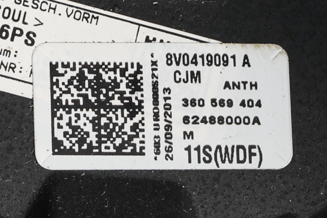 Airbag ratt til Audi A3 2012-2016 (Type III, Fase 1)  (VAG|8V0 419 091 A|)