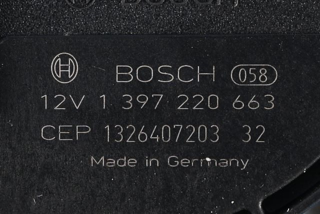 Viskermotor frontrute komplett m/overføring til Audi A3 2012-2016 (Type III, Fase 1)  (VAG|8V1 955 023 D|)