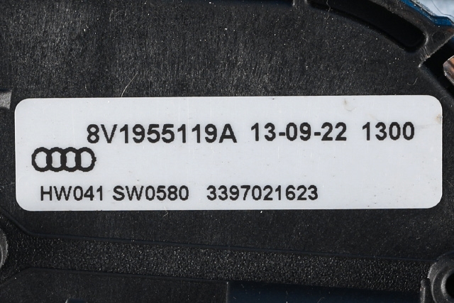 Viskermotor frontrute komplett m/overføring til Audi A3 2012-2016 (Type III, Fase 1)  (VAG|8V1 955 023 D|)