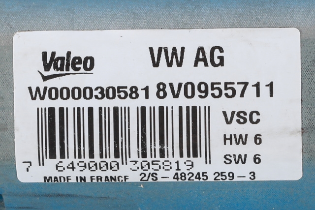 Viskermotor bakrute til Audi A3 2012-2016 (Type III, Fase 1)