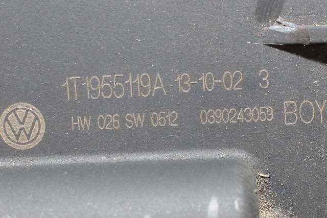 Viskermotor frontrute komplett m/overføring til VW Touran 2010-2015 (Type I, Fase 3) (VAG|1T1 955 119 A|)