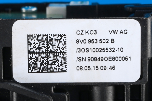Bryter combi til Audi A3 2012-2016 (Type III, Fase 1)  (VAG|8V0 953 521 BP|)