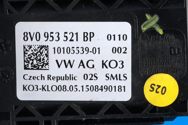 Bryter combi til Audi A3 2012-2016 (Type III, Fase 1)  (VAG|8V0 953 521 BP|)