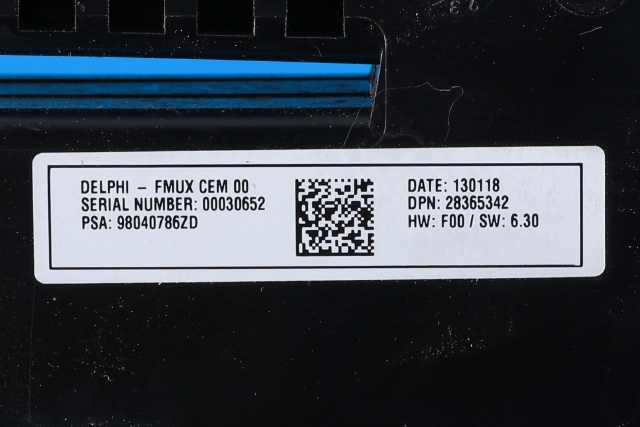 Bilstereo navigasjon betjeningspanel til Citroën C4 2011-2017 (Type II)  (CITROEN|98 040786 ZD|)