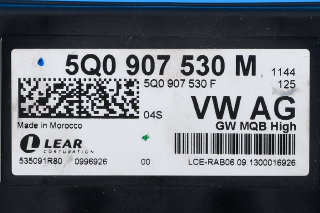 Styreenhet diverse til Audi A3 2012-2016 (Type III, Fase 1)  (VAG|5Q0 907 530 M|)