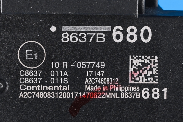 Sikringsboks til Mitsubishi Outlander 2015-->> (Type III, Fase 2) (MITSUBISHI|8637B680|)