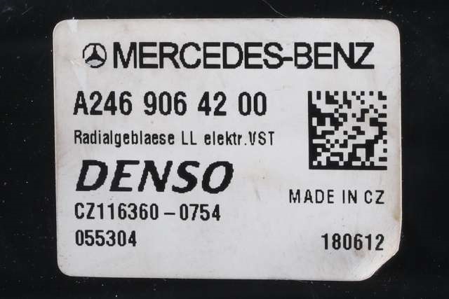 Varmeapparat motor til Mercedes B-Klasse 2011-2018 (W246) (W246) (MERCEDES|A 246 906 42 00|)