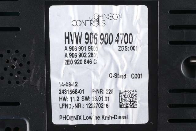 Instrumentpanel til VW Crafter 2011-2016 (Type I, Fase 2) (VAG|2E0 920 846 C|906 900 47 00|)