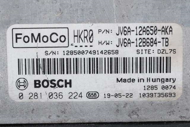 Styreenhet motor til Ford Transit Connect 2018-->> Type II, Fase 2 (BOSCH|0 281 036 224|JV6A-12A650-AKA|)