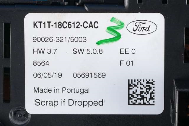 Varmeapparat betjening til Ford Transit Connect 2018-->> Type II, Fase 2  (FORD|KT1T-18C612-CAC|)
