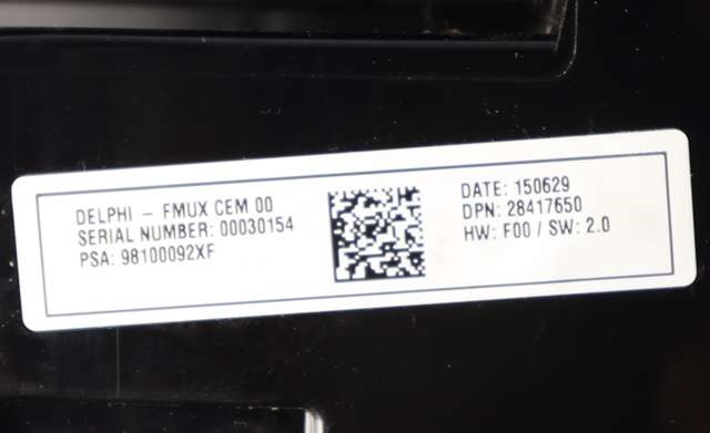 Varmeapparat betjening til Citroën C4 2011-2017 (Type II)  (CITROEN|98 100092 XF|)