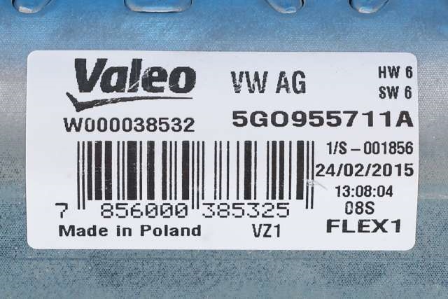 Viskermotor bakrute til VW e-Golf 2014-2017 (Fase 1)  (VAG|5G0 955 711 A|)