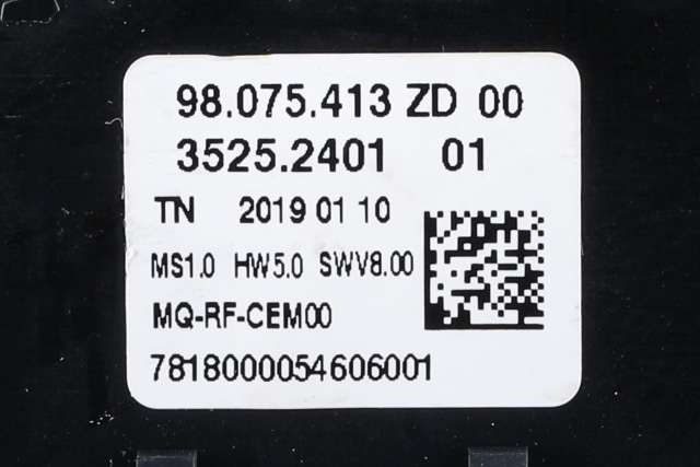 Varmeapparat betjening til Citroën Berlingo 2019-->> (Type III)  (CITROEN|98 075413 ZD|)