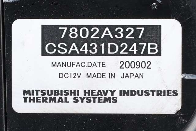 Varmeapparat motor til Mitsubishi Outlander 2015-->> (Type III, Fase 2)  (MITSUBISHI|7802A327|)