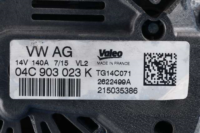 Dynamo til VW Golf VII 2012-2017 (Fase 1)  (VALEO|TG14C071|04C 903 023 K. 14 VOLT - 140 AMP|)