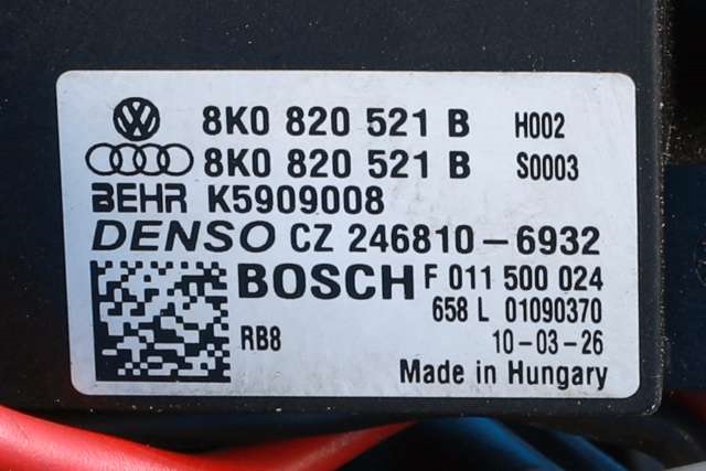 Varmeapparat motor til Audi A5 2007-2016 (Type I)  (|8K0 820 521 B)
