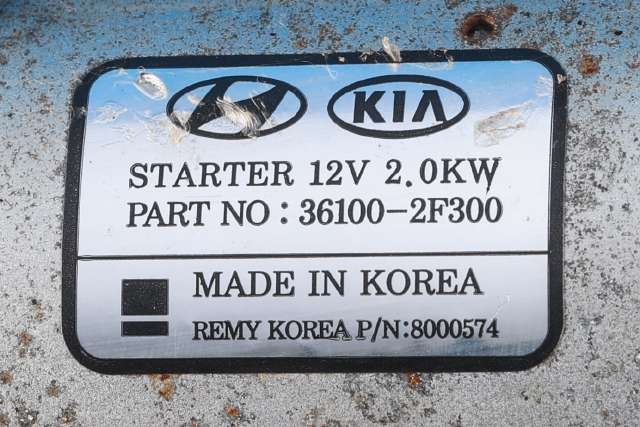Starter diesel til Kia Sportage 2016-2021 (Type IV)  (KIA|36100-2F300|)