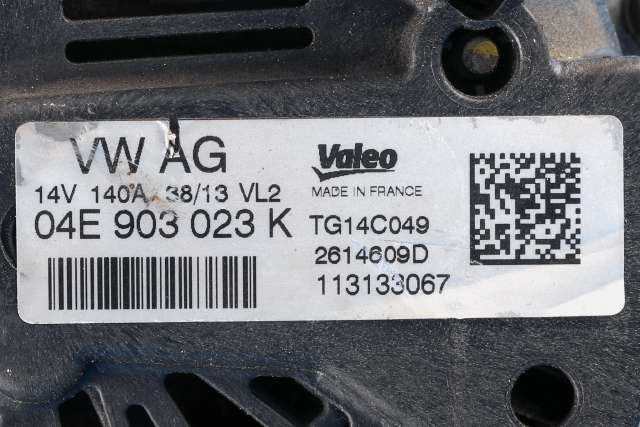Dynamo til Audi A3 2012-2016 (Type III, Fase 1)  (VALEO|TG14C049|04E 903 023 K. 14 VOLT - 140 AMP|)