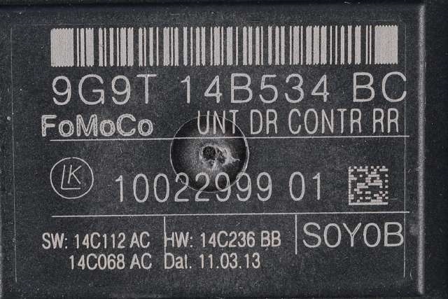 Styreenhet dør venstre bak til Volvo XC60 2008-2013 (Type I, Fase 1)  (FORD|9G9T-14B534-BC|)