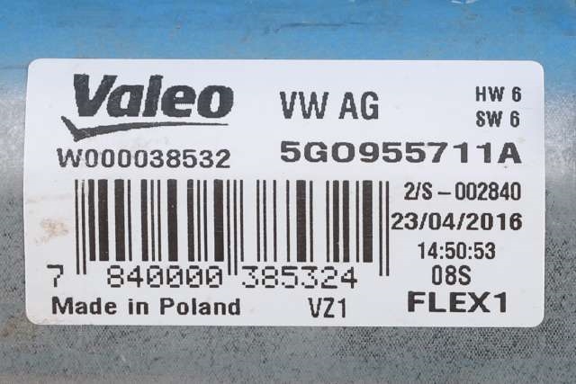 Viskermotor bakrute til VW Golf VII 2012-2017 (Fase 1)  (VAG|5G0 955 711 A|)