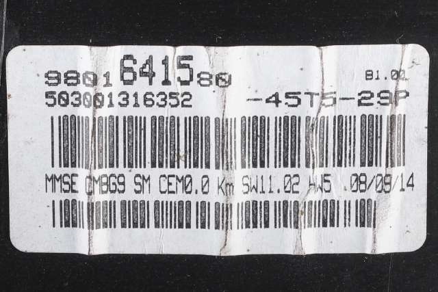 Instrumentpanel til Toyota Proace 2013-2016 (Type I) (PSA|98 016415 80|)