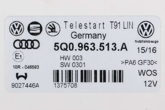 Varmeapparat diverse til VW Golf VII 2012-2017 (Fase 1)  (VAG|5Q0 963 513 A|)