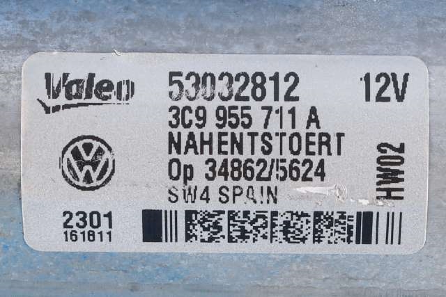 Viskermotor bakrute til VW Passat 2011-2015 (B7) (B7) (VAG|3C9 955 711 A|)