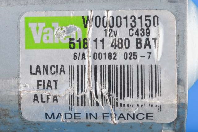 Viskermotor bakrute venstre til Fiat Doblo 2010-->> (Type II)  (VALEO|W000013150|51811480|)