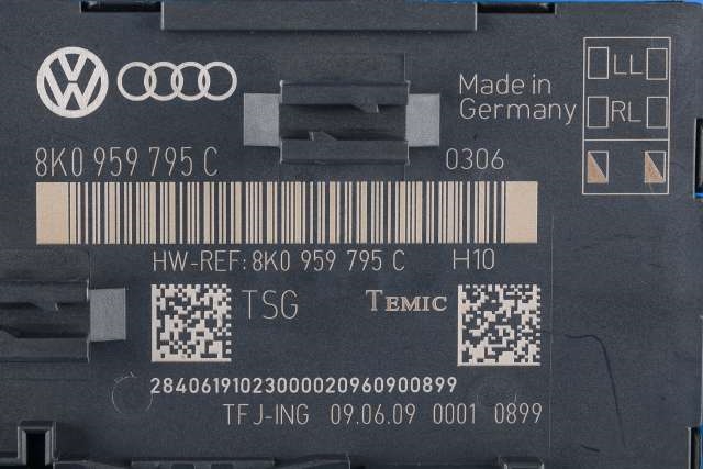 Styreenhet dør venstre bak til Audi A4 2007-2014 (Type IV) (B8) (B8) (VAG|8K0 959 795 C|)