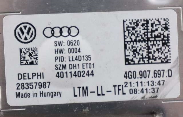 Styreenhet lys (LCM - Light Control Module) til Škoda Octavia 2013-2016 (Type III, Fase 1) (VAG|4G0 907 697 D|)